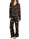 Pj Salvage Bed Time Stories Pajama Set In Slate In Black