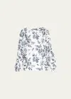 Pj Salvage Black Rose Floral-print Crewneck Sweatshirt In Ivory