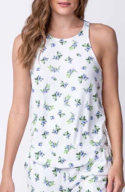 Pj Salvage Blueberry Lounge Tank Top In Ivory