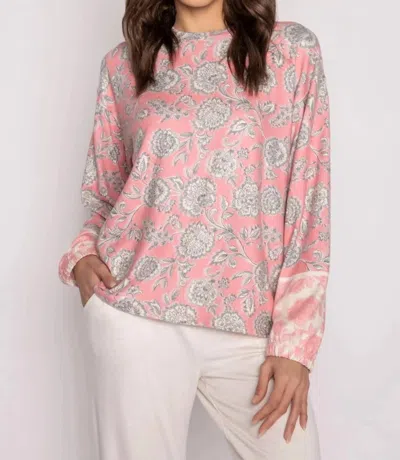 PJ SALVAGE BOHO CHIC LOUNGE TOP IN CORAL