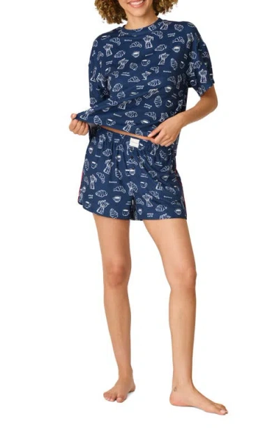 Pj Salvage Bonjour Babe 2-piece Pajamas In Blue