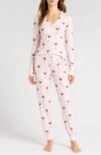 Pj Salvage Brushed Butter Jersey Pajamas In Light Pink