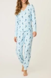 Pj Salvage Brushed Butter Jersey Pajamas In Sky Blue