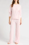Pj Salvage Brushed Cozy Thermal Pajamas In Blush