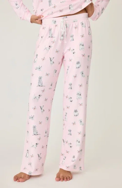 Pj Salvage Butterfly Pajama Pants In Pink Tint