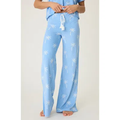 Pj Salvage Cabana Terry Pajama Pants In Bright Blue