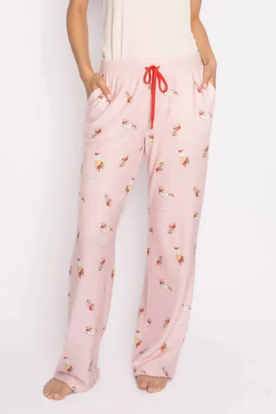 Pj Salvage Cabin And Cocktails Pajama Pants In Pink Dream