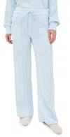 Pj Salvage Cable Crew Pants Blue Air