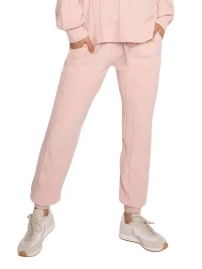 Pj Salvage Cable Lounge Jogger Pants In Pink Clay