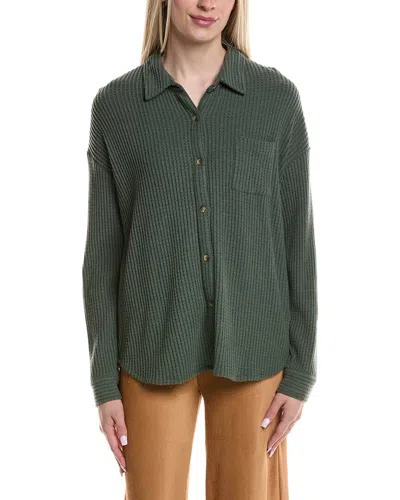 Pj Salvage Campfire Cozy Shirt In Green