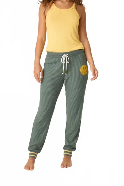 Pj Salvage Campfire Cozy Thermal Lounge Pants In Sage Leaf In Multi