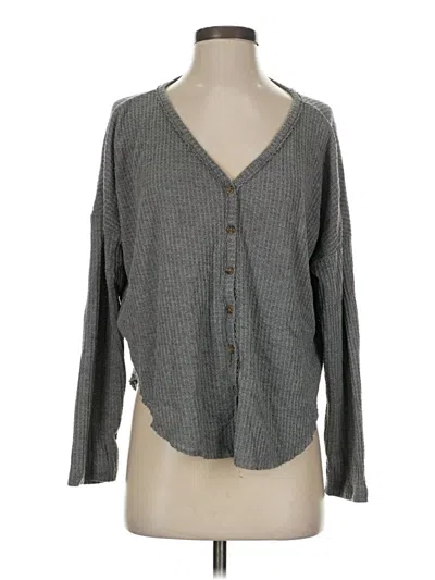 Pre-owned Pj Salvage Cardigan Sweater In Gray