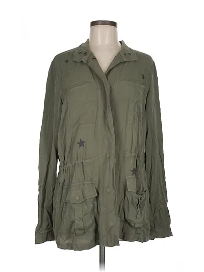 Pre-owned Pj Salvage Cardigan Sweater In Green