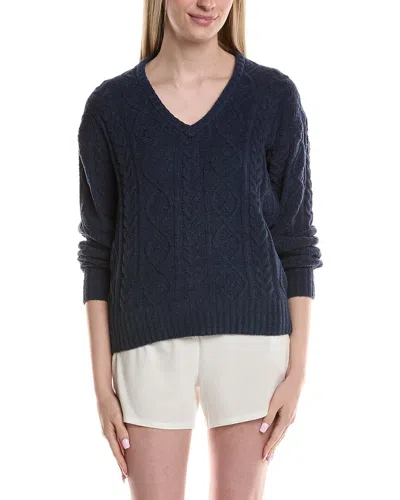Pj Salvage Cheni Cable Knit Top In Blue