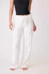 Pj Salvage Chenille Cable Lounge Pants In Ivory