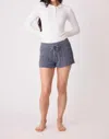 Pj Salvage Chenille Cozy Cable Short In Charcoal