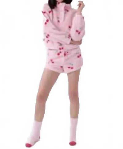 Pj Salvage Cherry Shorts In Pink In Multi