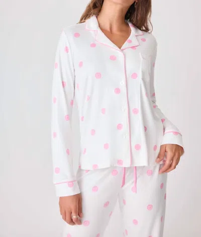 Pj Salvage Choose Happy Long Sleeve Top In Ivory