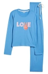 Pj Salvage Cotton & Modal Pajamas In Bright Blue