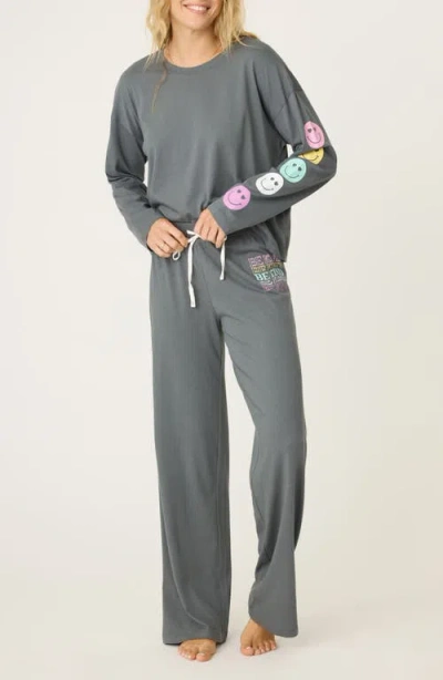Pj Salvage Cotton & Modal Pajamas In Charcoal