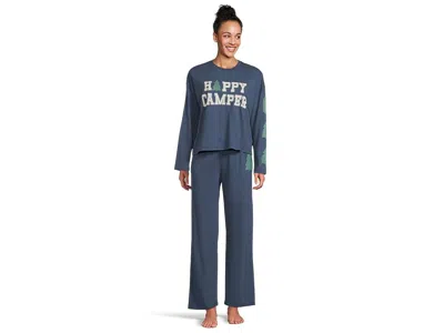 Pj Salvage Cotton Modal Jersey Softee Pajama Set In Blue