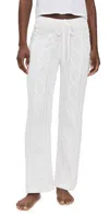 Pj Salvage Cozy Chenille Cable Knit Pants Ivory In White