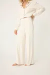 Pj Salvage Cozy Corduroy Lounge Pant In Bone In Beige