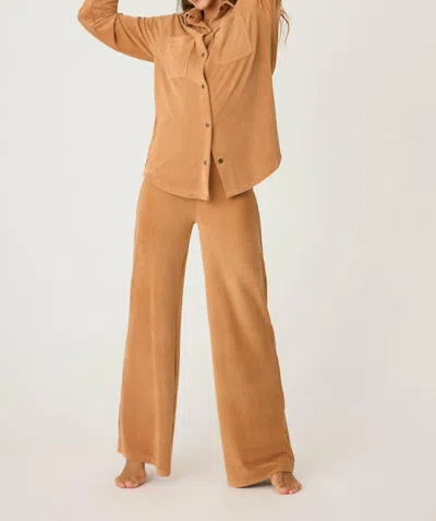 Pj Salvage Cozy Corduroy Lounge Pant In Camel In Brown