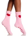 Pj Salvage Cozy Grippers Crew Socks In Pink