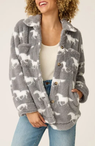 Pj Salvage Cozy Jacket In Gray