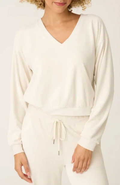 Pj Salvage Craving Corduroy Long Sleeve Pajama Top In Neutral