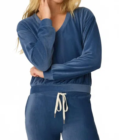 Pj Salvage Craving Corduroy Loungewear Set In Harbor In Blue