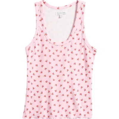 Pj Salvage Crazy For The Holidays Brushed Pointelle Sleep Tank In Pink