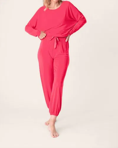 Pj Salvage Day Dream Modal Lounge Set In Ruby Red In Pink