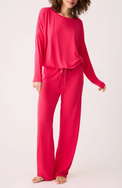 Pj Salvage Day Dreams Jersey Pajamas In Ruby Red