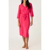 Pj Salvage Day Dreams Jersey Robe In Ruby Red