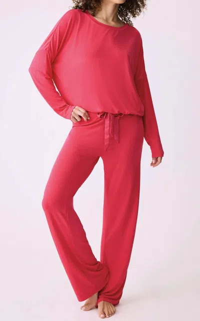 Pj Salvage Day Dreams Modal Pajama Set In Ruby Red