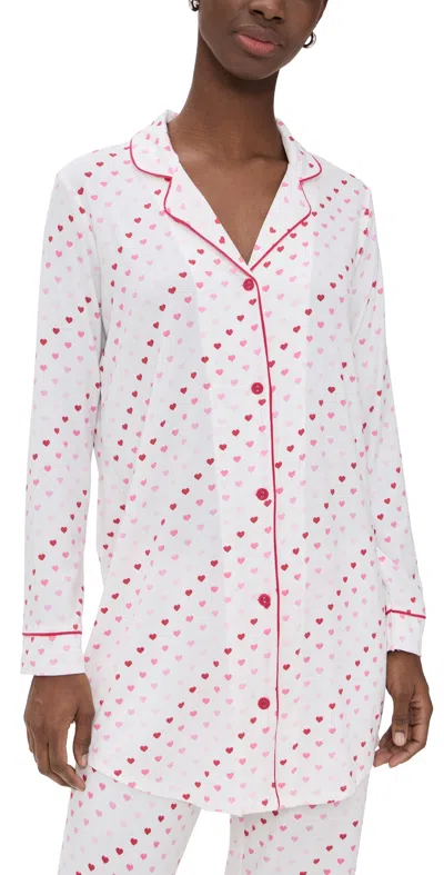 Pj Salvage Day Dreams Heart Nightshirt In Ivory In Pink