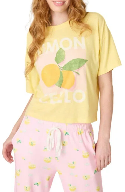 Pj Salvage Dolce Spritz Short Sleeve Graphic T-shirt In Yellow