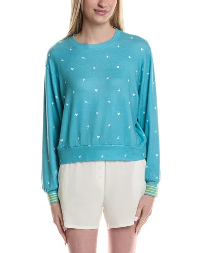Pj Salvage Electric Vibes Sweatshirt In Blue