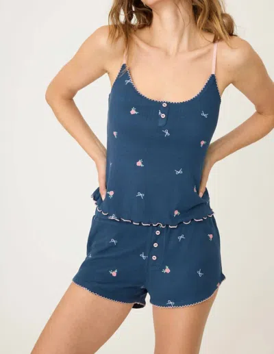 Pj Salvage English Rose Lounge Set In Navy