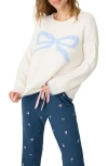 Pj Salvage English Rose Bow Snuggle Sweater In Ivory In Ivory