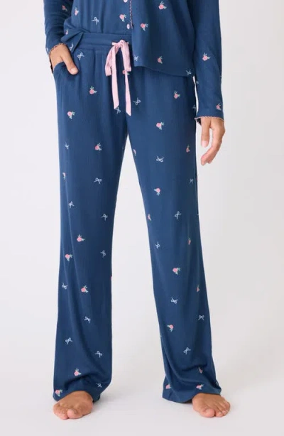 Pj Salvage English Rose Pajamas In Navy