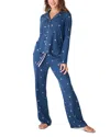 Pj Salvage English Rose Two Piece Pajama Set In Navy