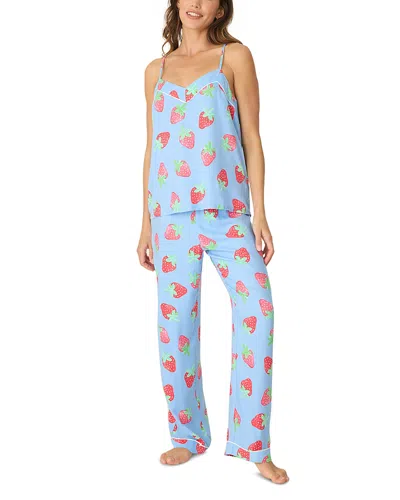 Pj Salvage Farmers Market Camisole & Pants Pajama Set In Bright Blue