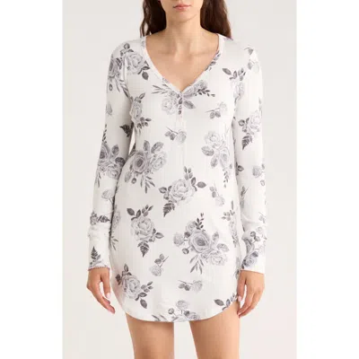 Pj Salvage Feel Love Floral Nightshirt In White