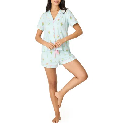 Pj Salvage Feelin Prickly Short Pajamas In Blue