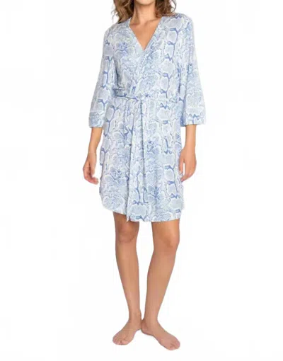 Pj Salvage Feelin Snakey Loungewear Robe In Blue