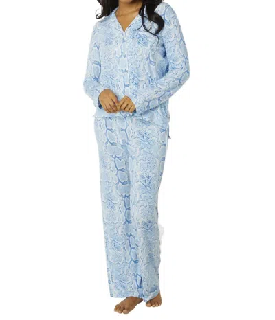 Pj Salvage Feelin Snakey Pajama Set In Blue