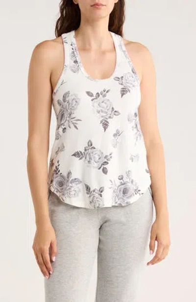 Pj Salvage Feeling Loved Floral Pajama Tank In White